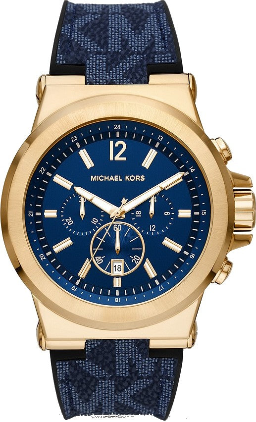 Michael Kors Dylan Chronograph Blue Dial Blue Rubber Strap Watch For Men - MK8936 Buy Now By Michael Kors