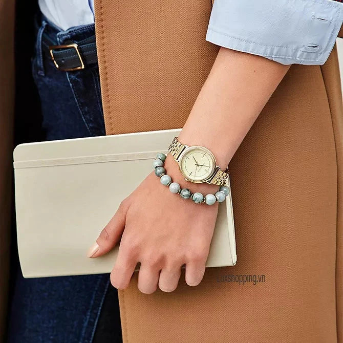 Michael Kors Cinthia Quartz Gold Dial Gold Steel Strap Watch For Women - MK3681 Buy Now By Michael Kors