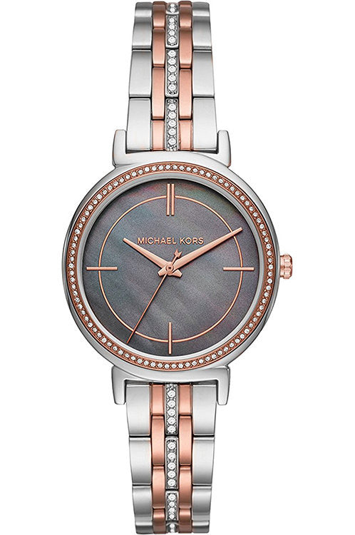 Michael Kors Cinthia Mother of Pearl Grey Dial Two Tone Steel Strap Watch for Women - MK3642 Buy Now By Michael Kors