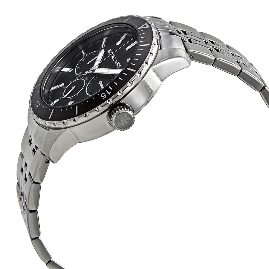 Michael Kors Cunningham Multifunction Black Dial Silver Steel Strap Watch For Men - MK7156 Buy Now By Michael Kors