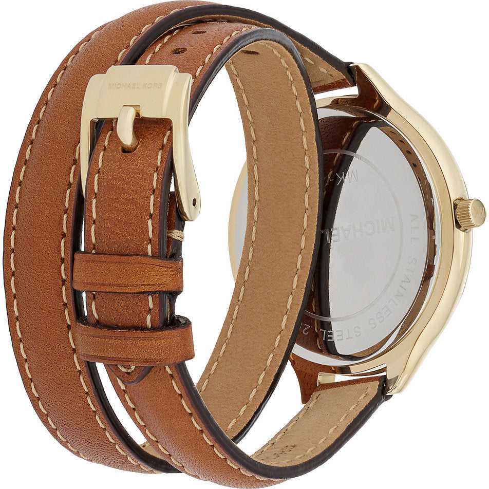 Michael Kors Runway Gold Dial Brown Leather Strap Watch For Women - MK2256 Buy Now By Michael Kors