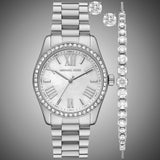 Michael Kors Lexington Crystals Mother of Pearl White Dial Silver Steel Strap Watch for Women - MK1087 Buy Now By Michael Kors