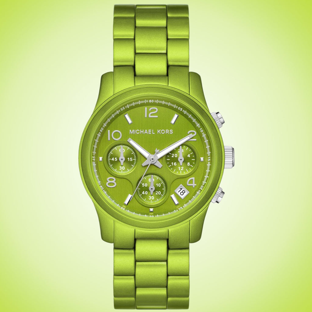 Michael Kors Runway Limited Edition Green Dial Green Steel Strap Watch for Women - MK7480LE Buy Now By Michael Kors