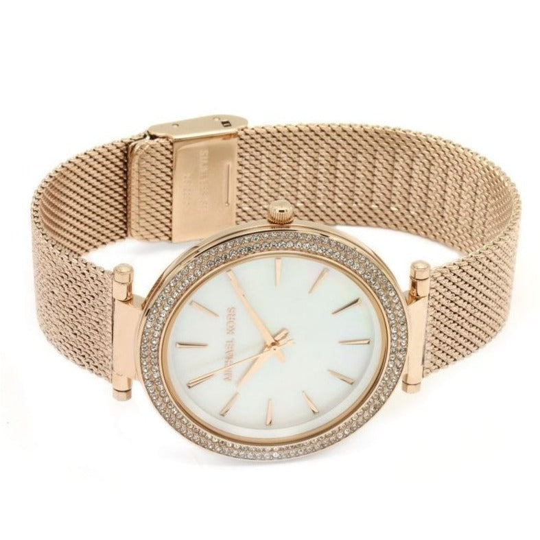 Michael Kors Darci Quartz Mother of Pearl White Dial Rose Gold Mesh Bracelet Watch For Women - MK4519 Buy Now By Michael Kors