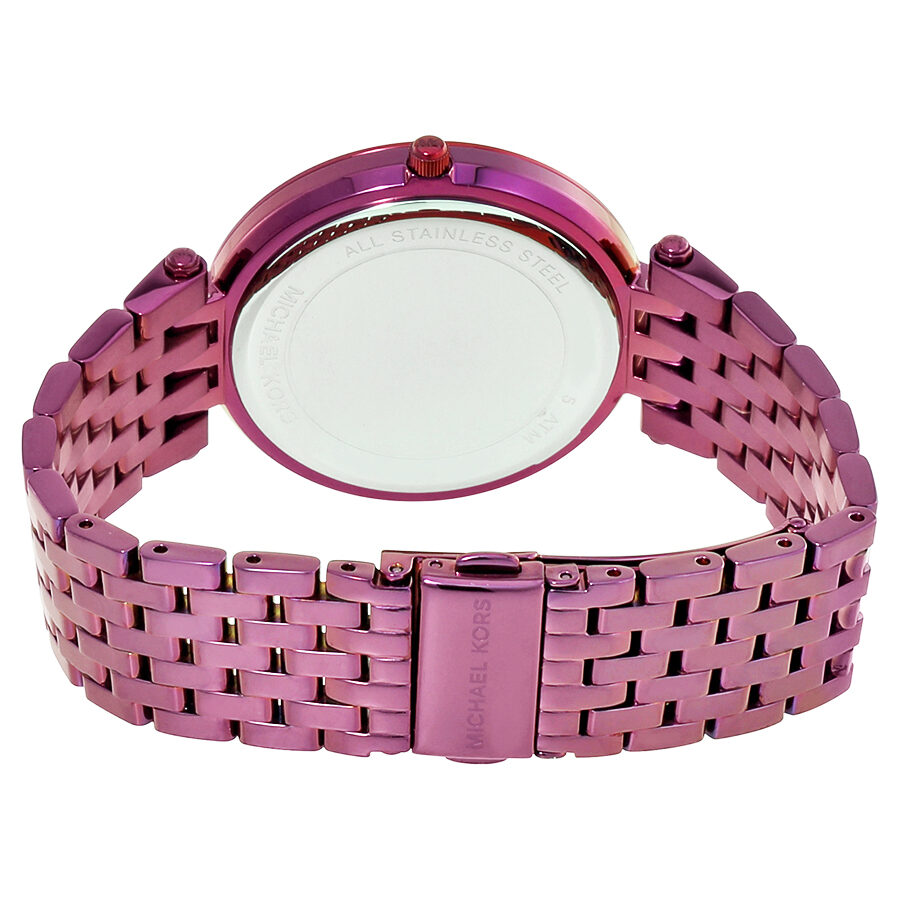 Michael Kors Darci Black Dial Purple Steel Strap Watch for Women - MK3554 Buy Now By Michael Kors