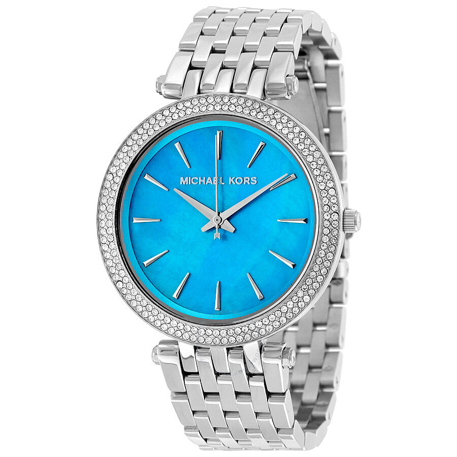 Michael Kors Darci Mother of Pearl Blue Dial Silver Steel Strap Watch for Women - MK3515 Buy Now By Michael Kors