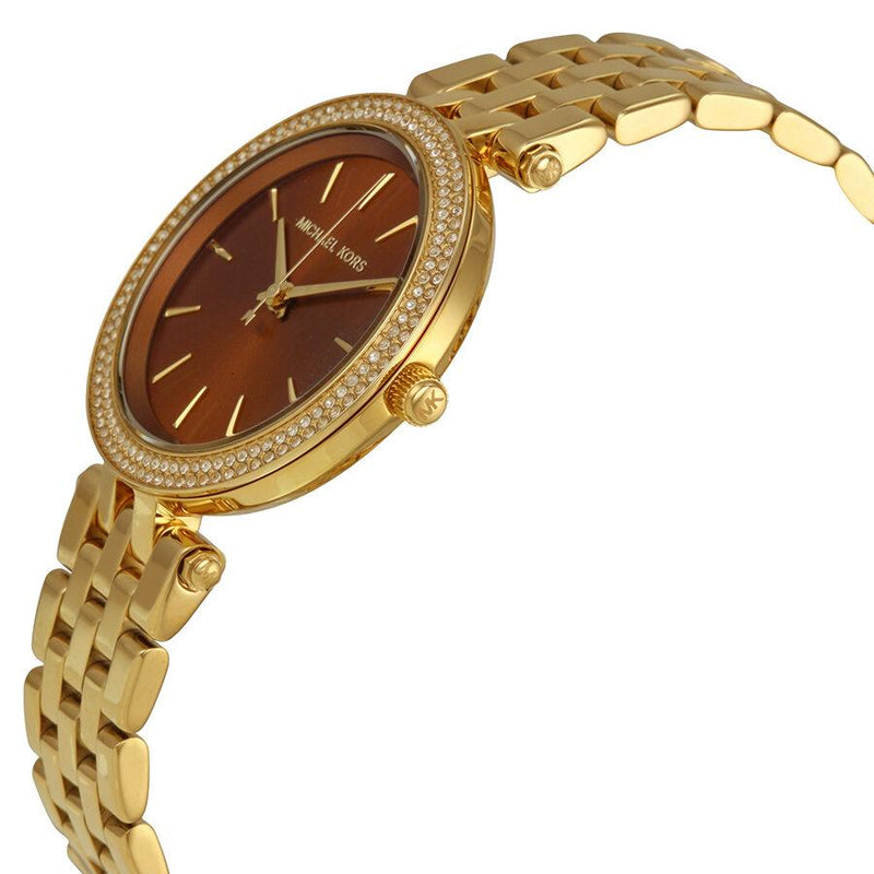 Michael Kors Darci Amber Dial Gold Steel Strap Watch for Women - MK3408 Buy Now By Michael Kors