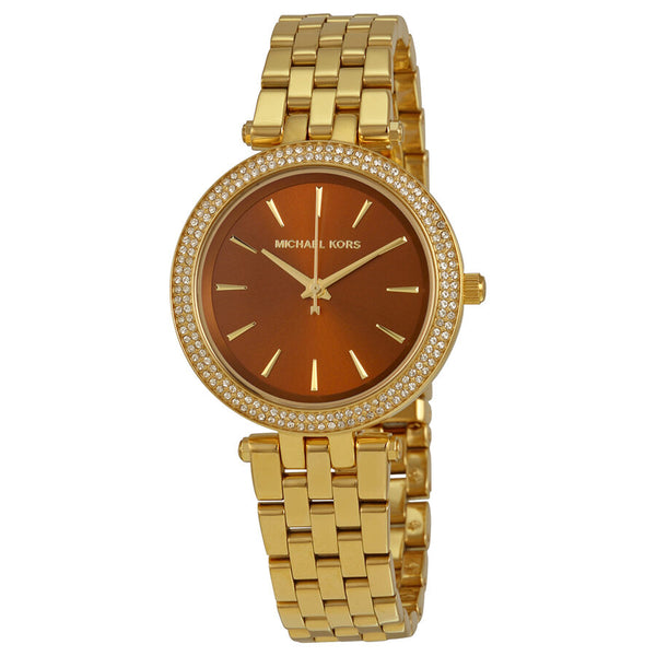 Michael Kors Darci Amber Dial Gold Steel Strap Watch for Women - MK3408 Buy Now By Michael Kors