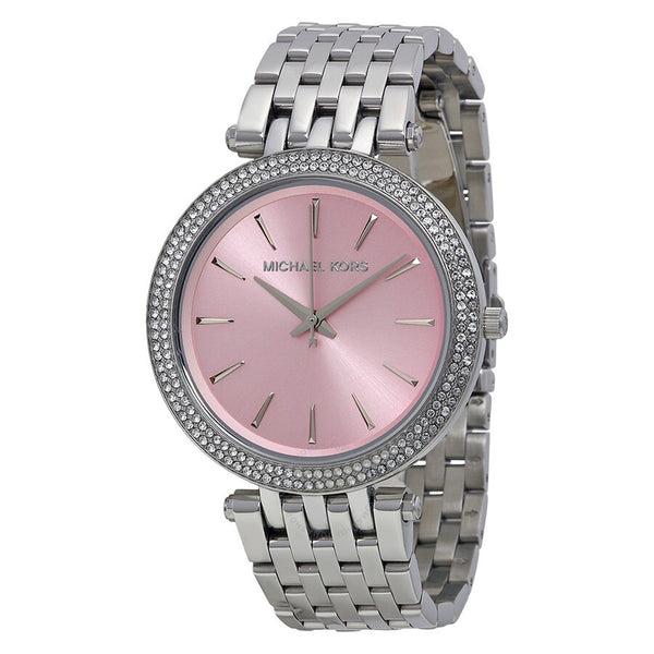 Michael Kors Darci Crystal Pink Dial Silver Stainless Steel Strap Watch for Women - MK3352 Buy Now By Michael Kors