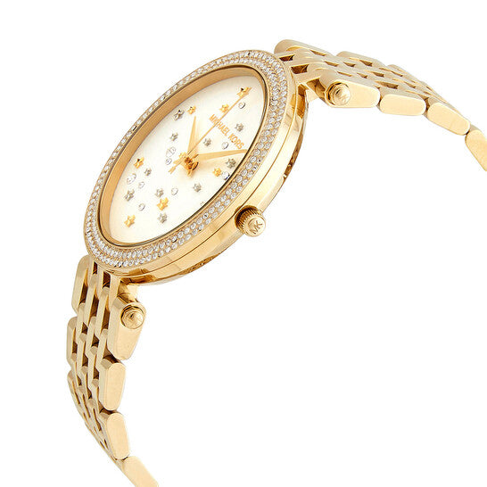 Michael Kors Darci White Dial Gold Steel Strap Watch for Women - MK3727 Buy Now By Michael Kors