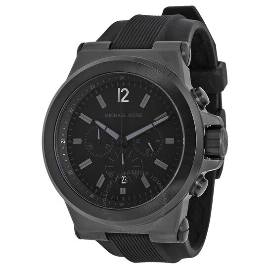 Michael Kors Dylan Black Dial Black Rubber Strap Watch for Men - MK8152 Buy Now By Michael Kors