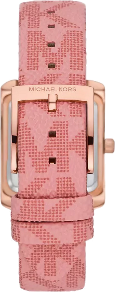 Michael Kors Emery Quartz Diamonds Red Dial Pink Leather Strap Watch For Women - MK2966 Buy Now By Michael Kors