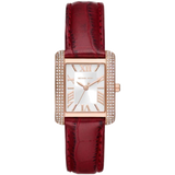 Michael Kors Emery Quartz Diamonds Silver Dial Red Leather Strap Watch For Women - MK4689 Buy Now By Michael Kors