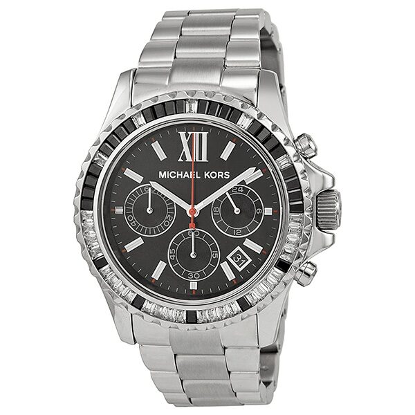 Michael Kors Everest Chronograph Black Dial Silver Steel Strap Watch For Women - MK5753 Buy Now By Michael Kors