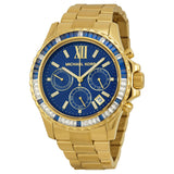 Michael Kors Everest Chronograph Blue Dial Gold Steel Strap Watch for Women - MK5754 Buy Now By Michael Kors