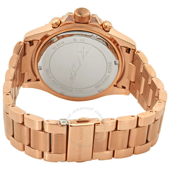Michael Kors Everest Chronograph Black Dial Rose Gold Steel Strap Watch for Women - MK6972 Buy Now By Michael Kors