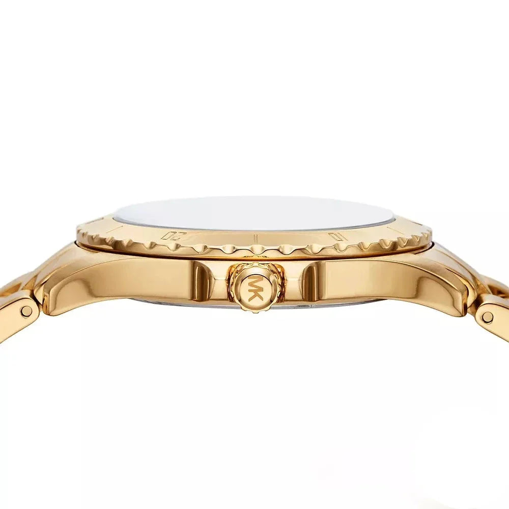 Michael Kors Everest Three-Hand Black Dial Gold Steel Strap Watch For Men - MK9078 Buy Now By Michael Kors