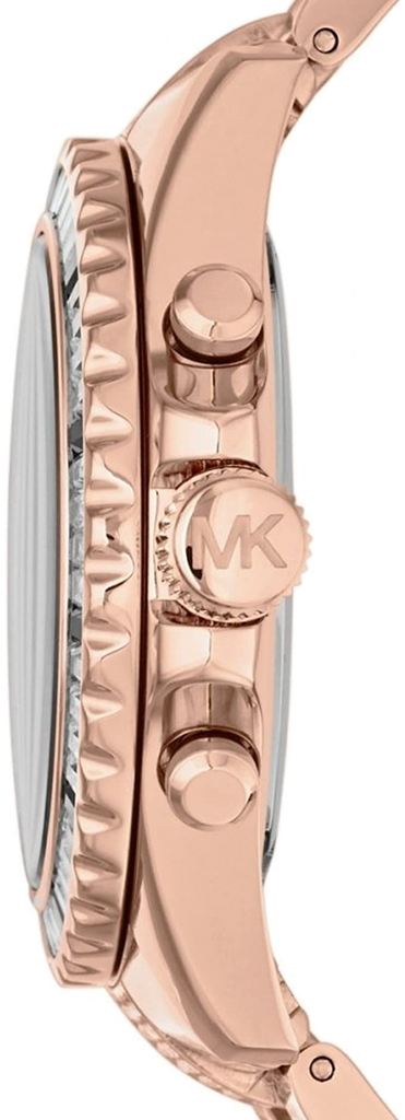 Michael Kors Everest Chronograph Black Dial Rose Gold Steel Strap Watch For Women - MK5875 Buy Now By Michael Kors