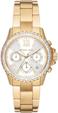 Michael Kors Everest Chronograph White Dial Gold Steel Strap Watch For Women - MK7212 Buy Now By Michael Kors