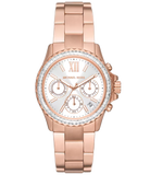Michael Kors Everest Chronograph Silver Dial Rose Gold Steel Strap Watch For Women - MK7213 Buy Now By Michael Kors