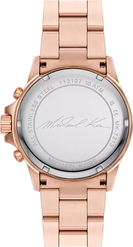 Michael Kors Everest Chronograph Silver Dial Rose Gold Steel Strap Watch For Women - MK7213 Buy Now By Michael Kors