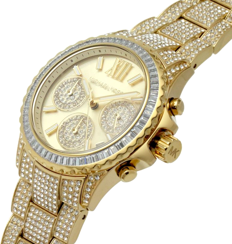 Michael Kors Everest Chronograph Crystals Gold Dial Gold Steel Strap Watch For Women - MK7254 Buy Now By Michael Kors