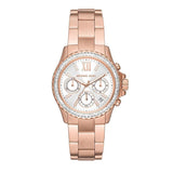 Michael Kors Everest Chronograph Silver Dial Rose Gold Steel Strap Watch For Women - MK7213 Buy Now By Michael Kors