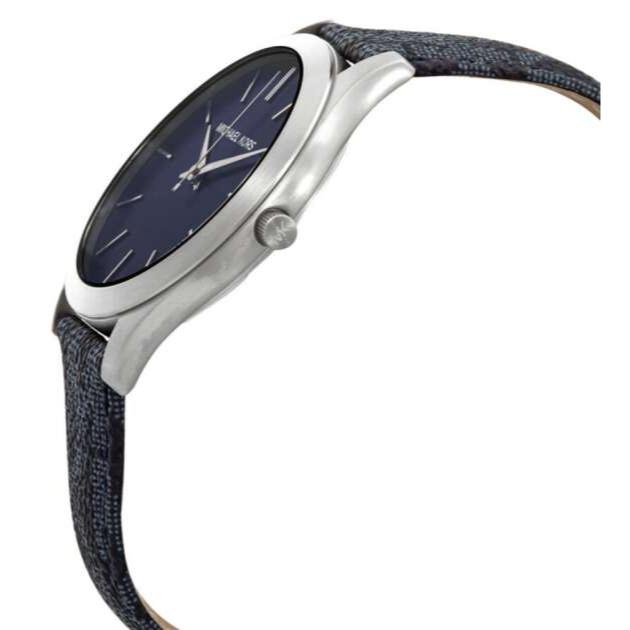 Michael Kors Slim Runway Analog Blue Dial Blue Leather Strap Watch For Men - MK8907 Buy Now By Michael Kors