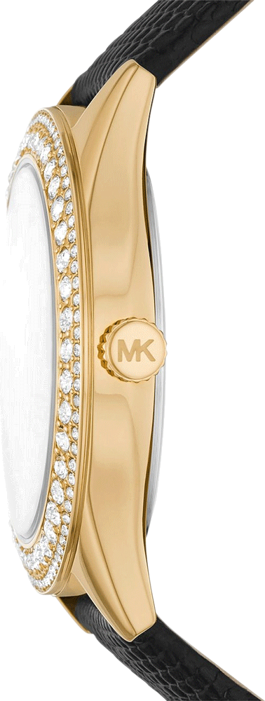 Michael Kors Harlowe Analog White Dial Black Leather Strap Watch For Women - MK2988 Buy Now By Michael Kors