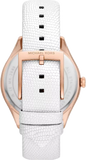 Michael Kors Harlowe Analog Rose Gold Dial White Leather Strap Watch For Women - MK2989 Buy Now By Michael Kors