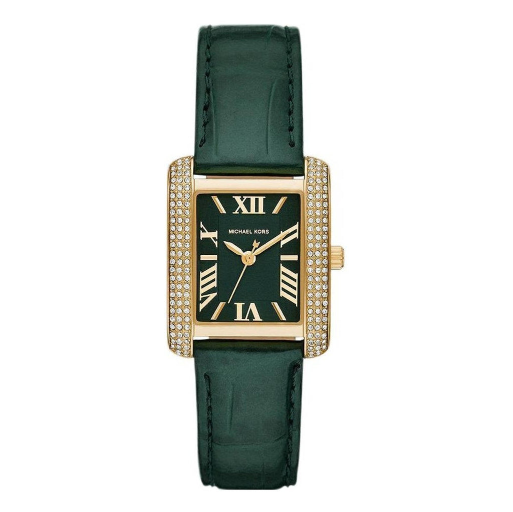 Michael Kors Emery Quartz Diamonds Green Dial Green Leather Strap Watch For Women - MK4697 Buy Now By Michael Kors