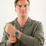 Michael Kors Hutton Chronograph Blue Dial Blue Steel Strap Watch For Men - MK8952 Buy Now By Michael Kors