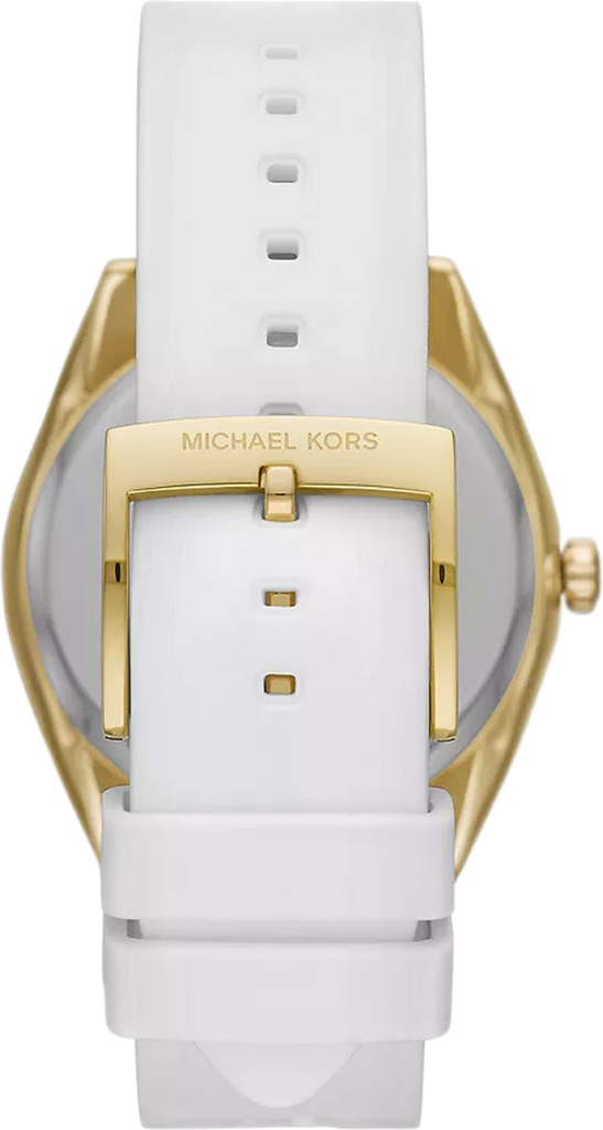 Michael Kors Janelle Three Hand Silver Dial White Rubber Strap Watch For Women - MK7141 Buy Now By Michael Kors