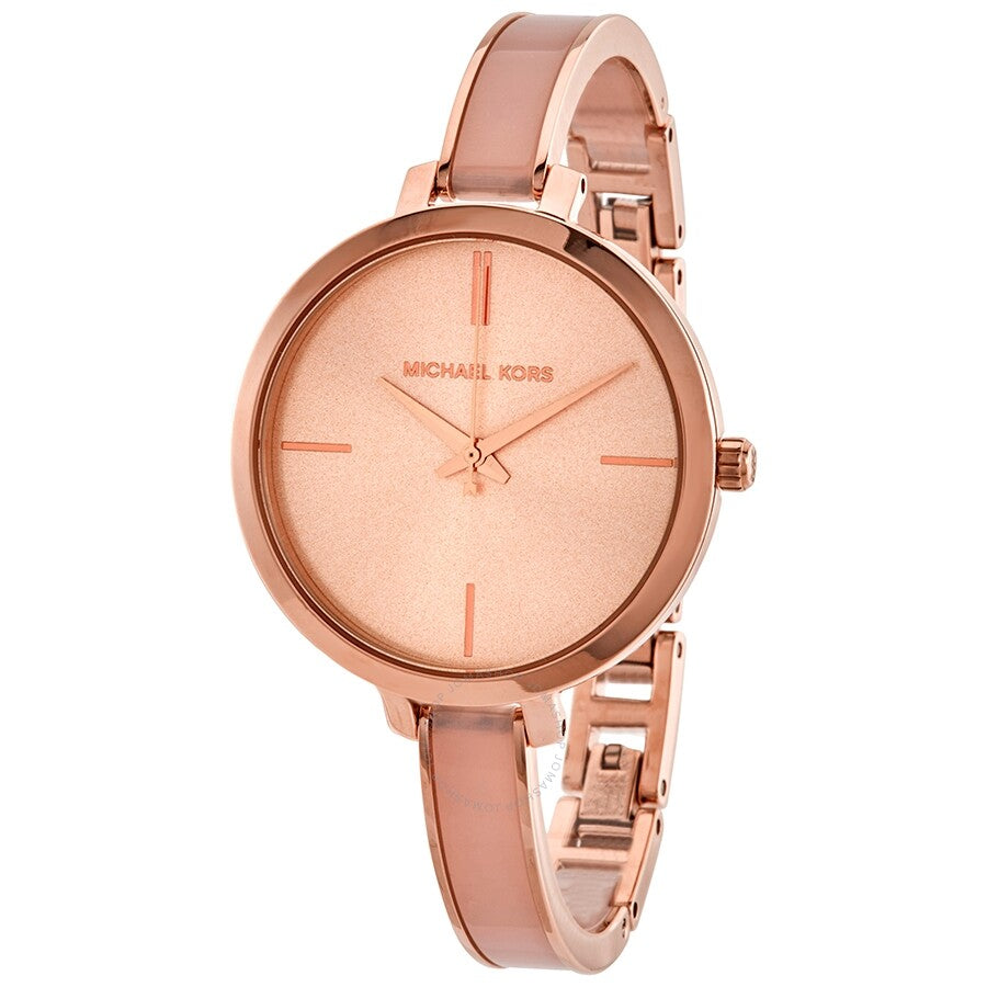 Michael Kors Jaryn Analog Gold Dial Pink Steel Strap Watch For Women - MK4343 Buy Now By Michael Kors