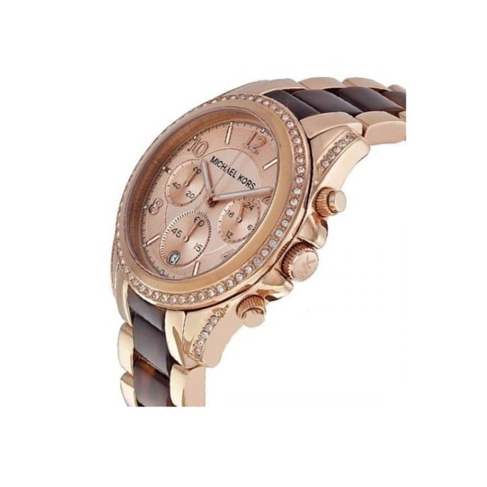 Michael Kors Blair Rose Gold Dial Two Tone Steel Strap Watch For Women - MK5859 Buy Now By Michael Kors