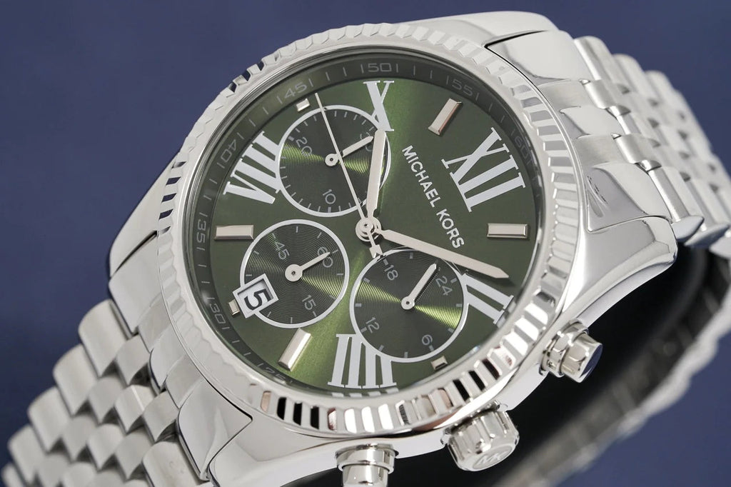 Michael Kors Lexington Quartz Green Dial Silver Steel Strap Watch For Women - MK6222 Buy Now By Michael Kors