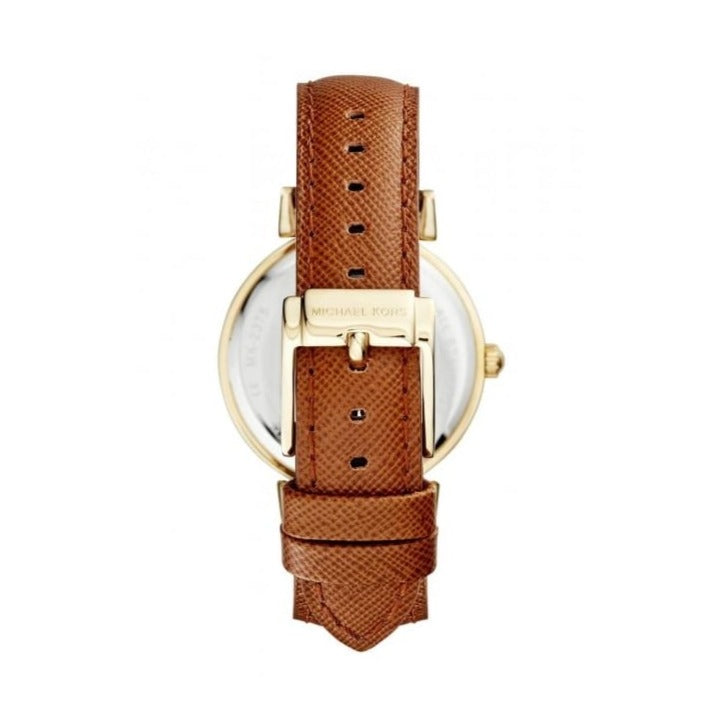 Michael Kors Catlin Champagne Dial Brown Leather Strap Watch for Women - MK2375 Buy Now By Michael Kors