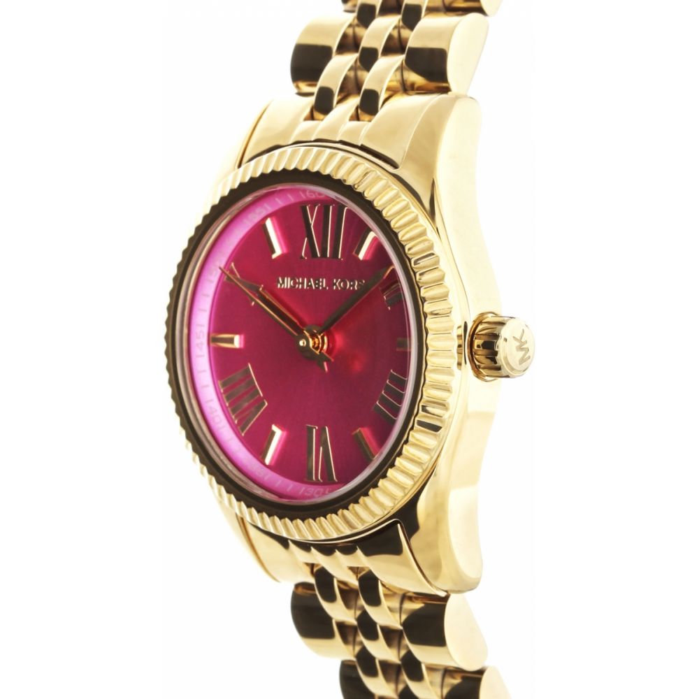 Michael Kors Lexington Quartz Pink Dial Gold Steel Strap Watch For Women - MK3270 Buy Now By Michael Kors