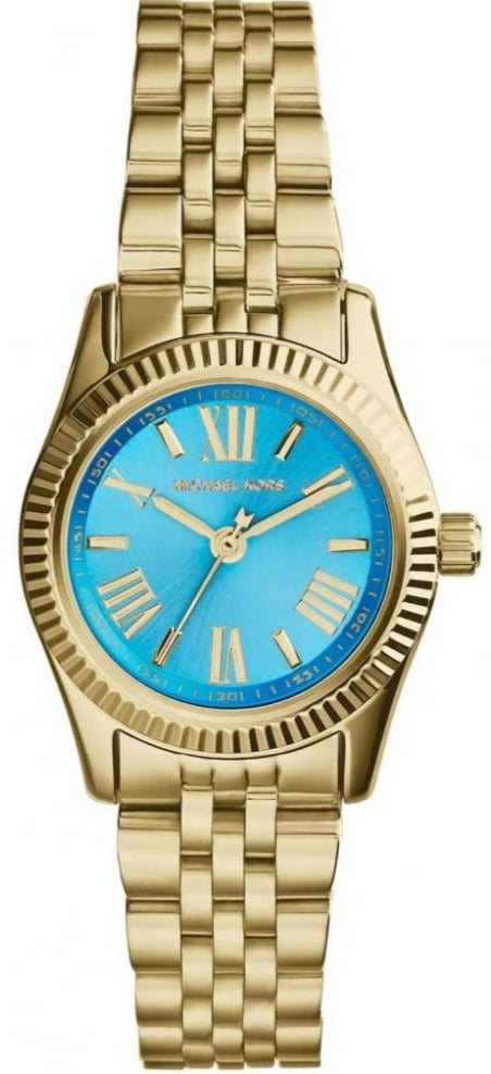 Michael Kors Lexington Quartz Blue Dial Gold Steel Strap Watch For Women - MK3271 Buy Now By Michael Kors