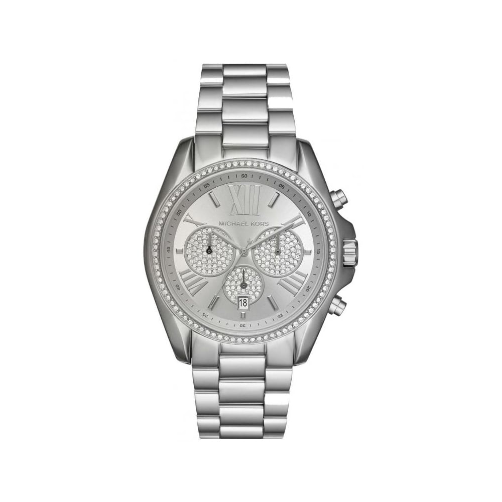 Michael Kors Bradshaw Chronograph Silver Dial Silver Steel Strap Watch For Women - MK6537 Buy Now By Michael Kors