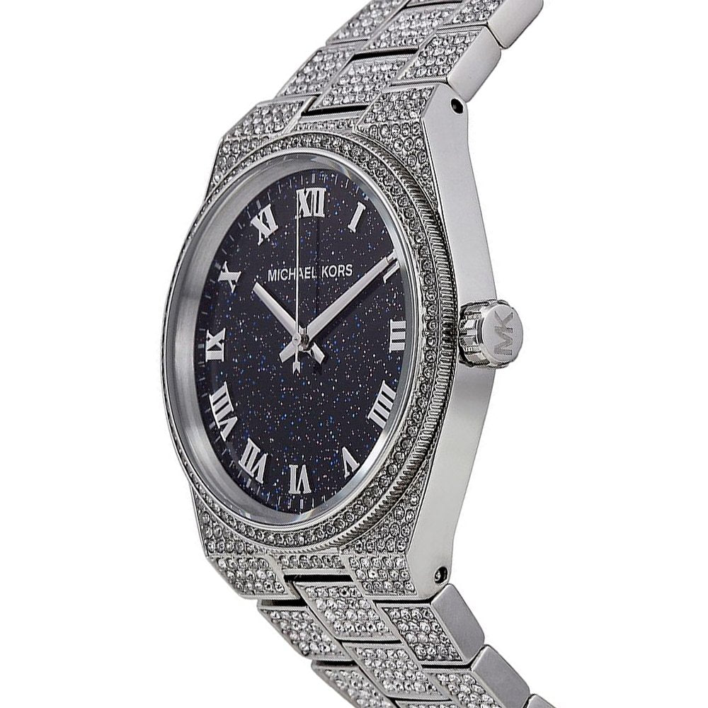 Michael Kors Channing Diamonds Black Dial Silver Steel Strap Watch for Women - MK6089 Buy Now By Michael Kors