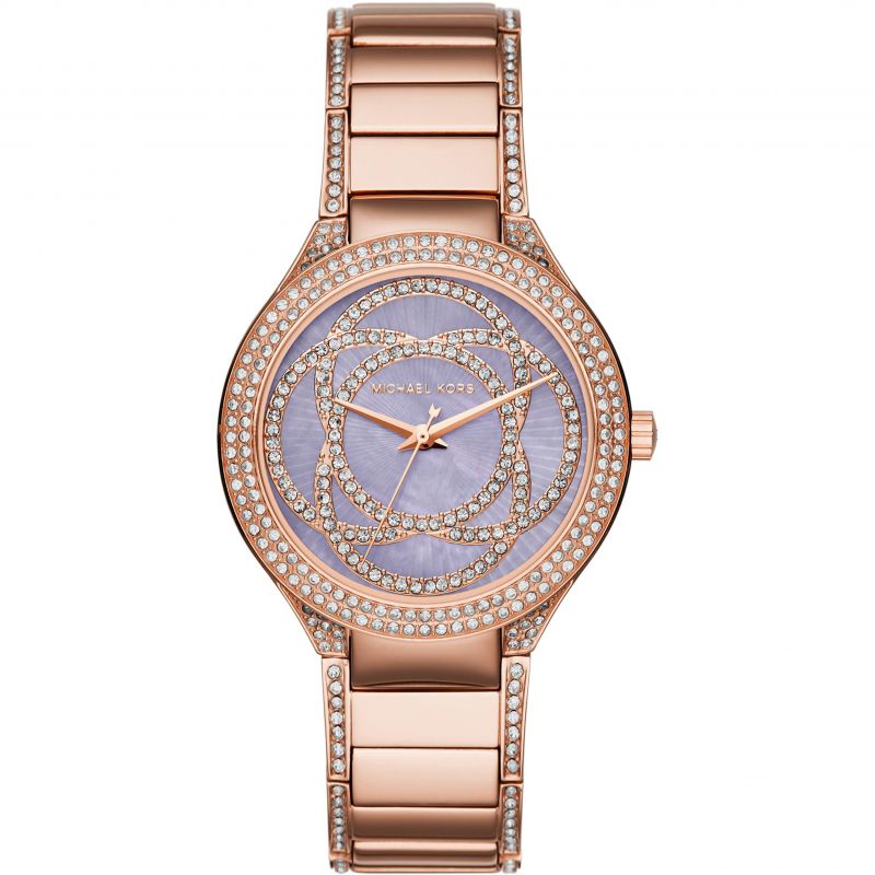 Michael Kors Kerry Purple Dial Rose Gold Stainless Steel Strap Watch for Women - MK3482 Buy Now By Michael Kors