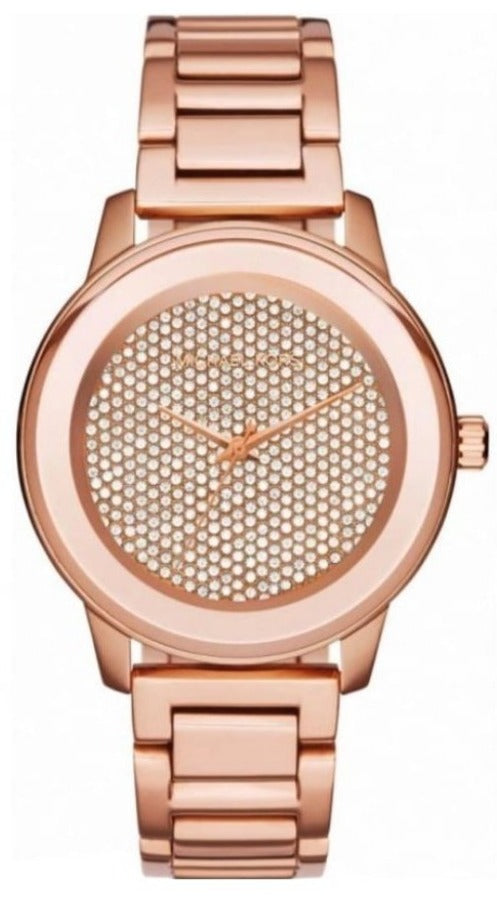 Michael Kors Kinley Rose Gold Dial Rose Gold Steel Strap Watch for Women - MK6210 Buy Now By Michael Kors