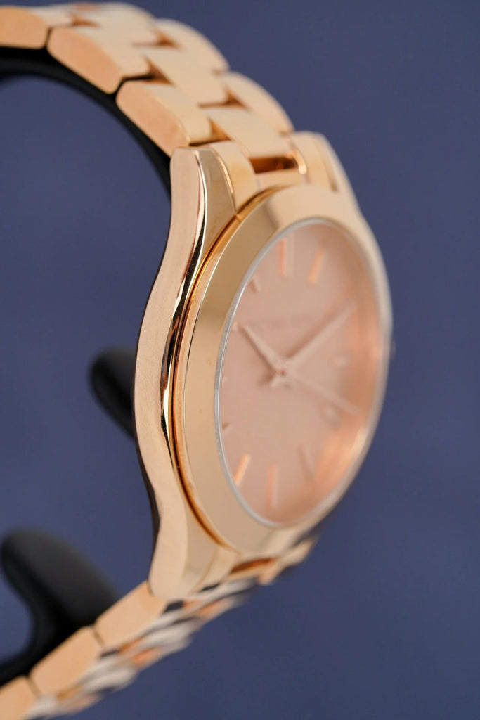 Michael Kors Mini Slim Runway Chronograph Quartz Rose Gold Dial Rose Gold Steel Strap Watch For Women - MK3205 Buy Now By Michael Kors