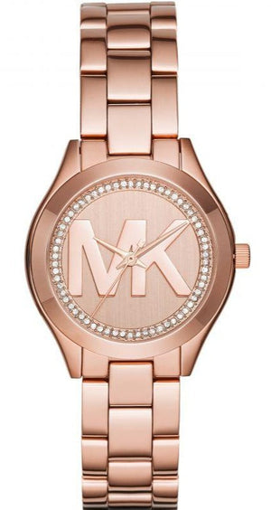 Michael Kors Slim Runway Rose Gold Dial Rose Gold Steel Strap Watch for Women - MK3549 Buy Now By Michael Kors