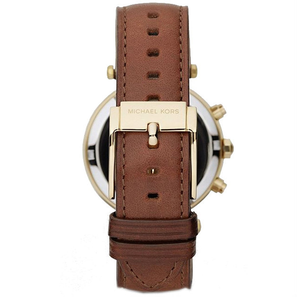 Michael Kors Parker Champagne Gold Dial Brown Leather Strap Watch for Women - MK2249 Buy Now By Michael Kors
