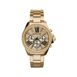 Michael Kors Wren Chronograph Crystal Pave Gold Dial Gold Steel Strap Watch for Women - MK6095 Buy Now By Michael Kors