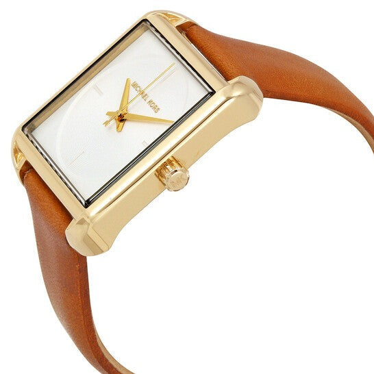 Michael Kors Lake White Dial Brown Leather Strap Watch For Women - MK2584 Buy Now By Michael Kors
