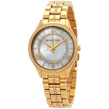 Michael Kors Lauryn Mother of Pearl White Dial Gold Steel Strap Watch for Women - MK3899 Buy Now By Michael Kors