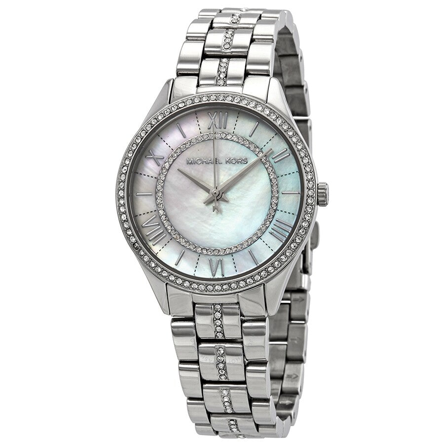 Michael Kors Lauryn Mother of Pearl Dial Silver Steel Strap Watch for Women - MK3900 Buy Now By Michael Kors